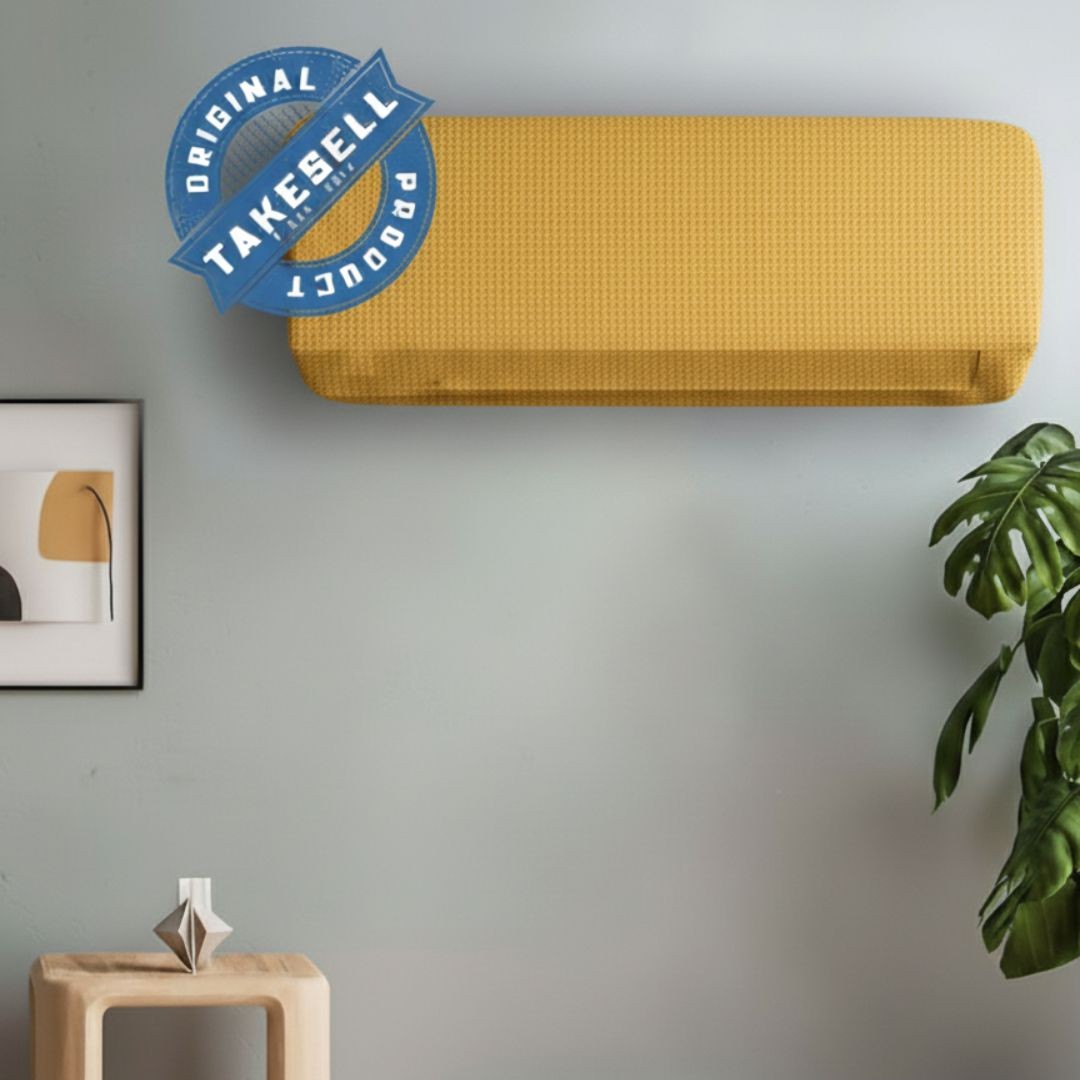 Vibrant Mustard Honeycomb AC Cover