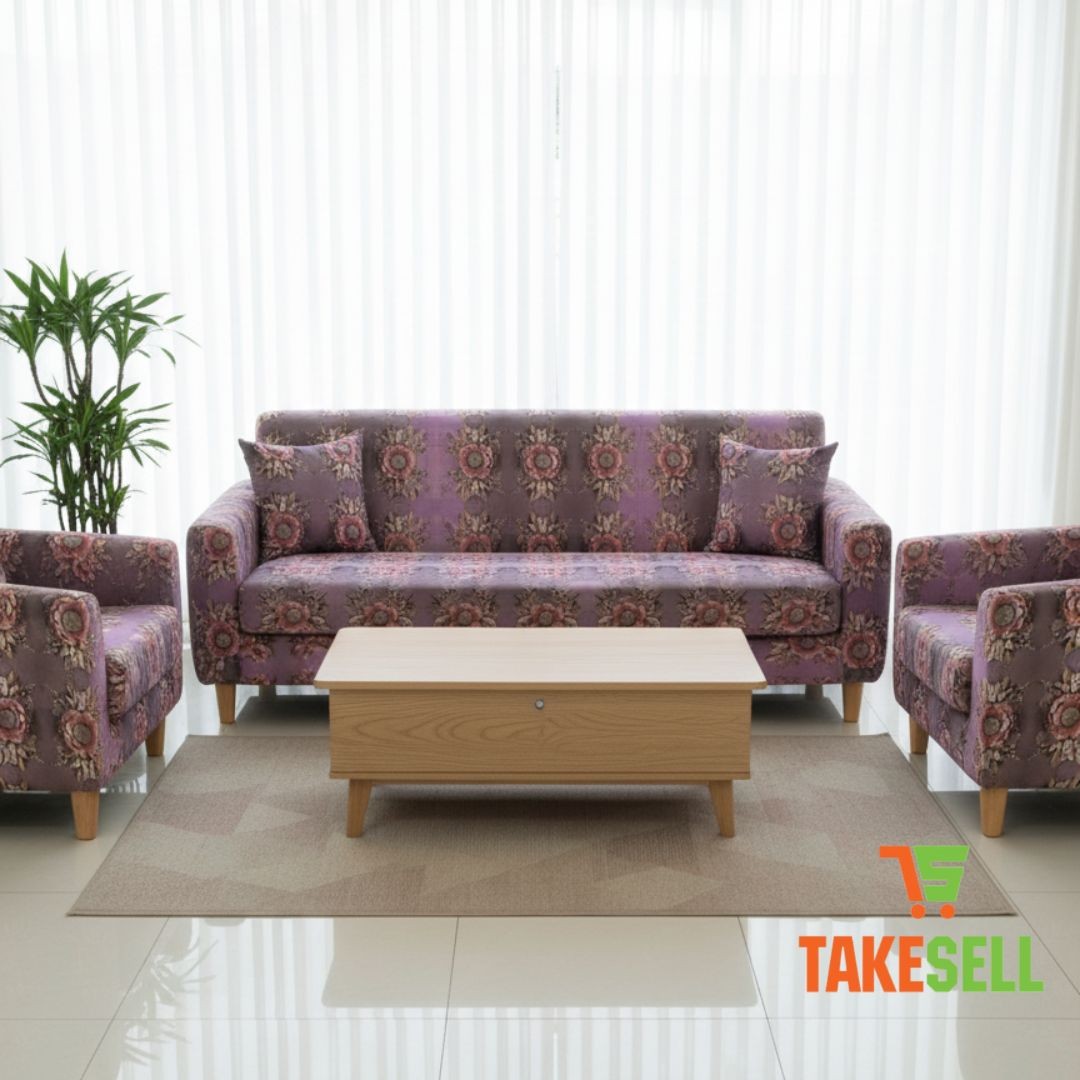 Orchid Damask Bloom Sofa Cover 2+2+1