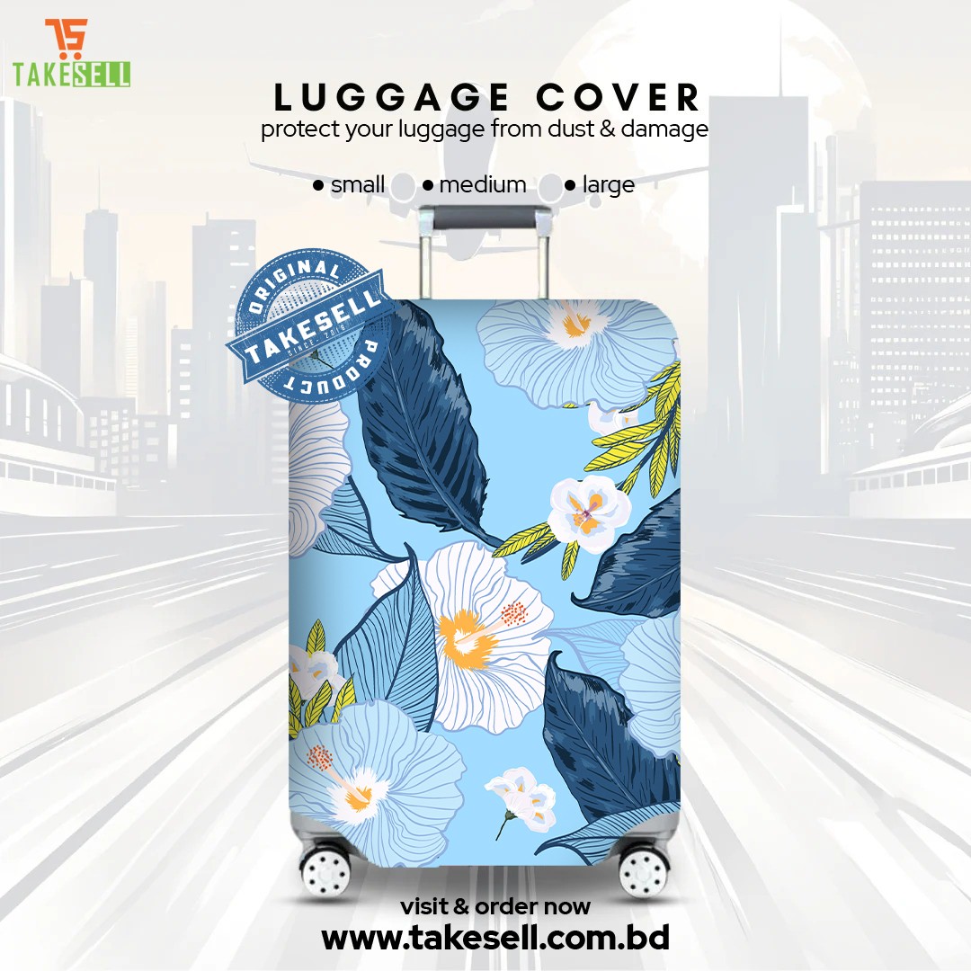 Tropical Sky Hibiscus Luggage Cover