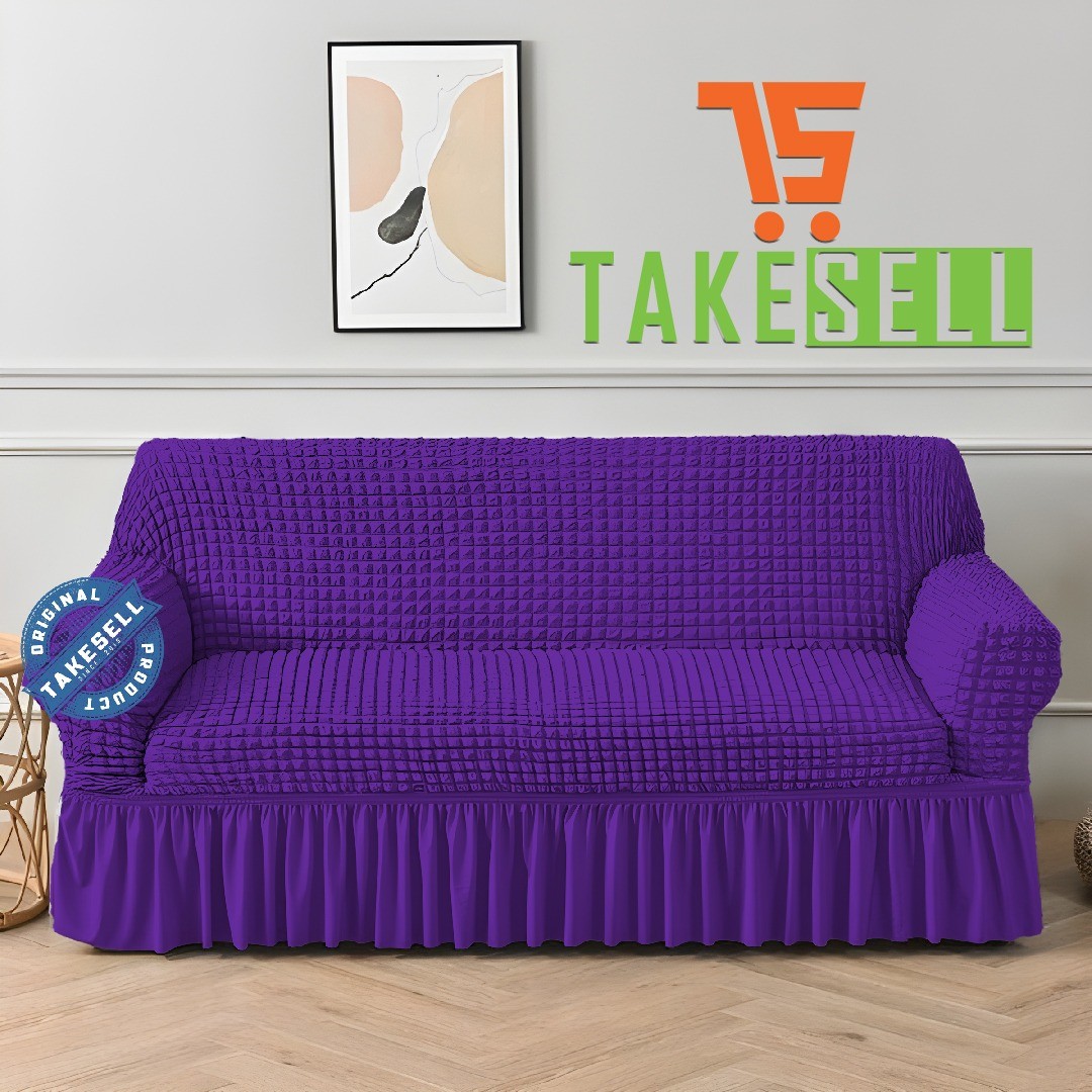 Turkey deep blue color Sofa Cover with Frill