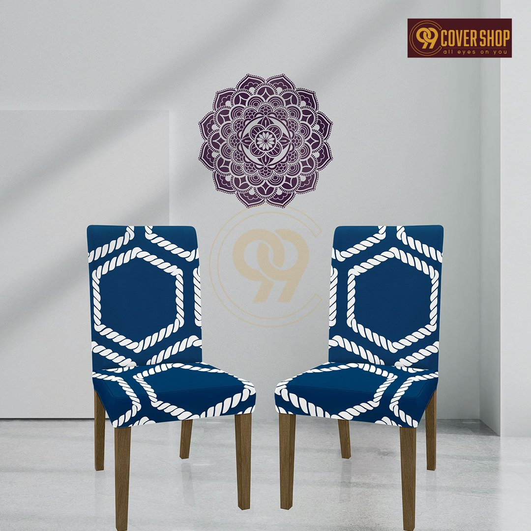 Printed stitch chair cover 6 pics
