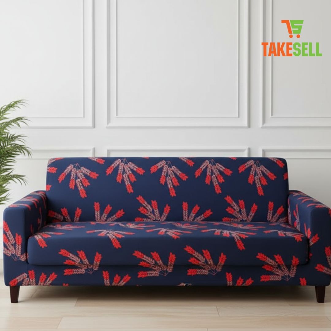 Bold Multi-Color Patchwork Stretch Sofa Cover