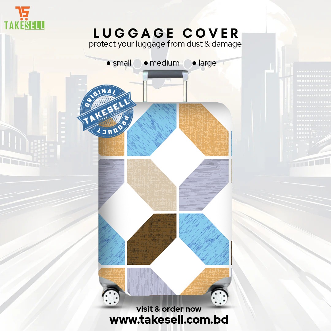 Textured Polygon Quilt Luggage Cover