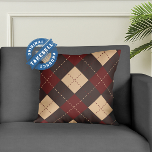 5 pcs china  red and brown patterned design cushion cover.
