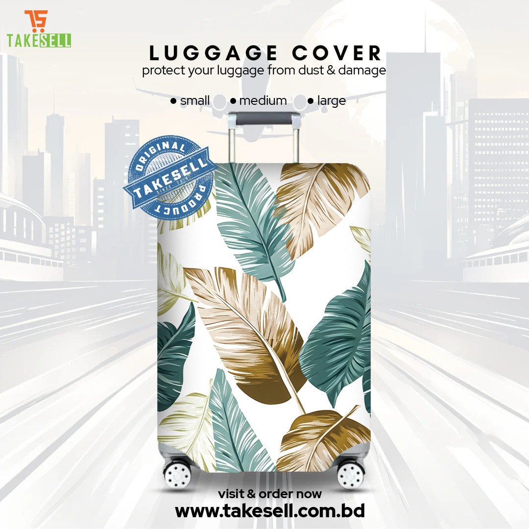 Tropical Safari Leaf Luggage Cover