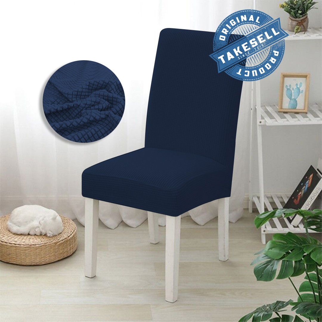 Navy Blue Charm Honeycomb Chair Cover | Classic & Stylish