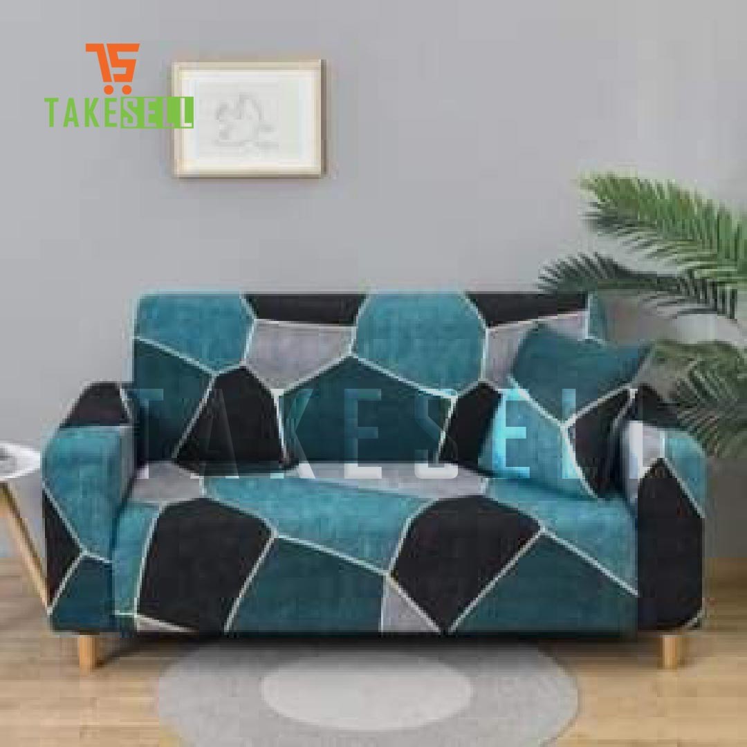 Floral Print Sofa Cover-Set (2+2+1)