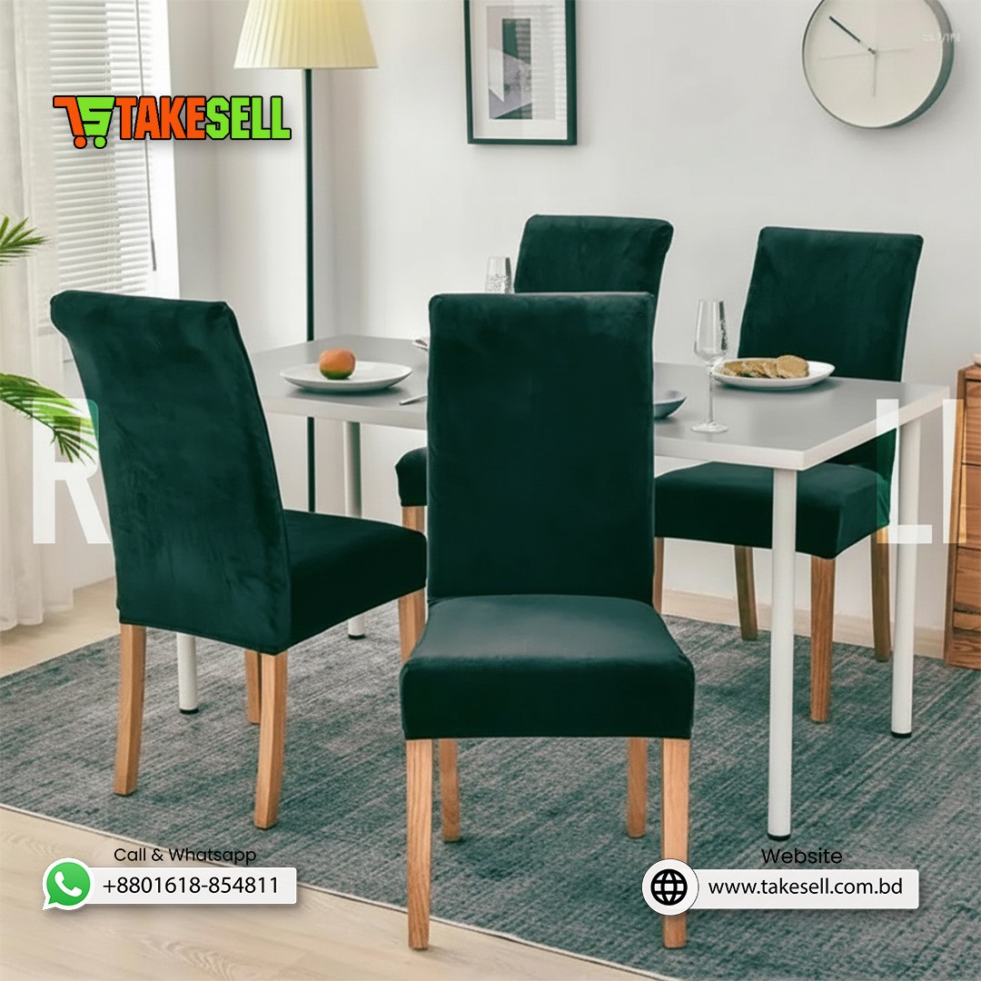 Deep Green Velvet chair Cover