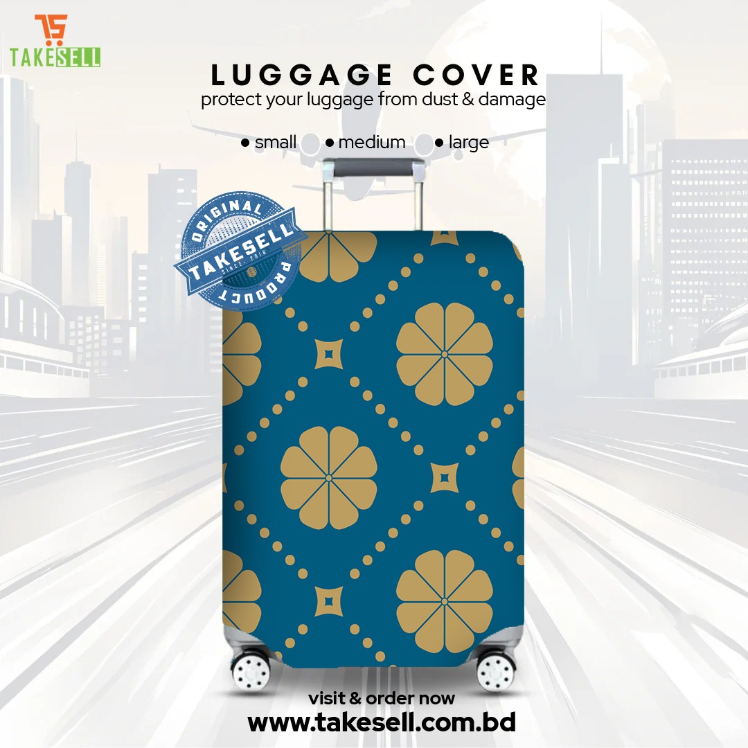 Royal Damask Grid Luggage Cover