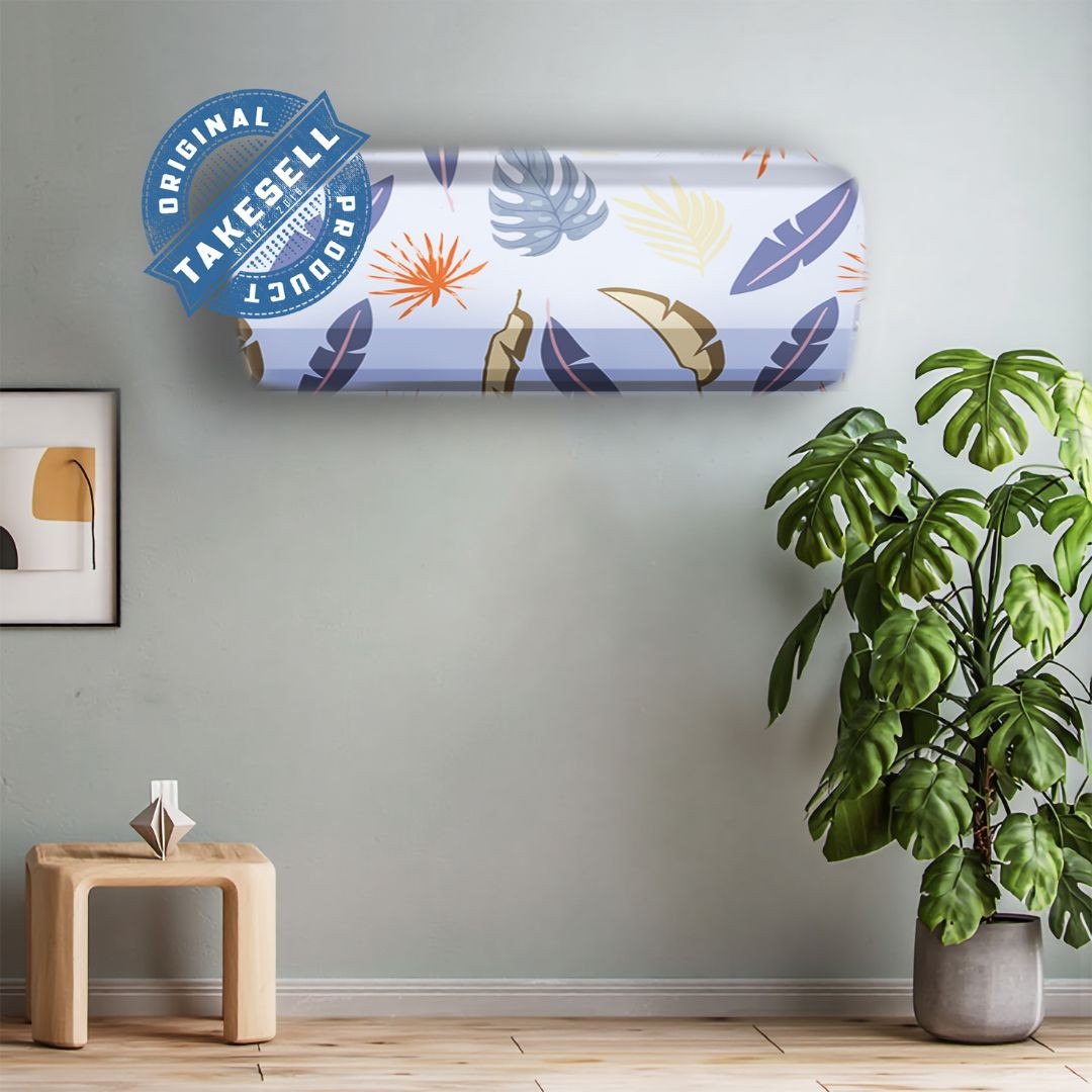 Pastel Tropical Fronds AC Cover