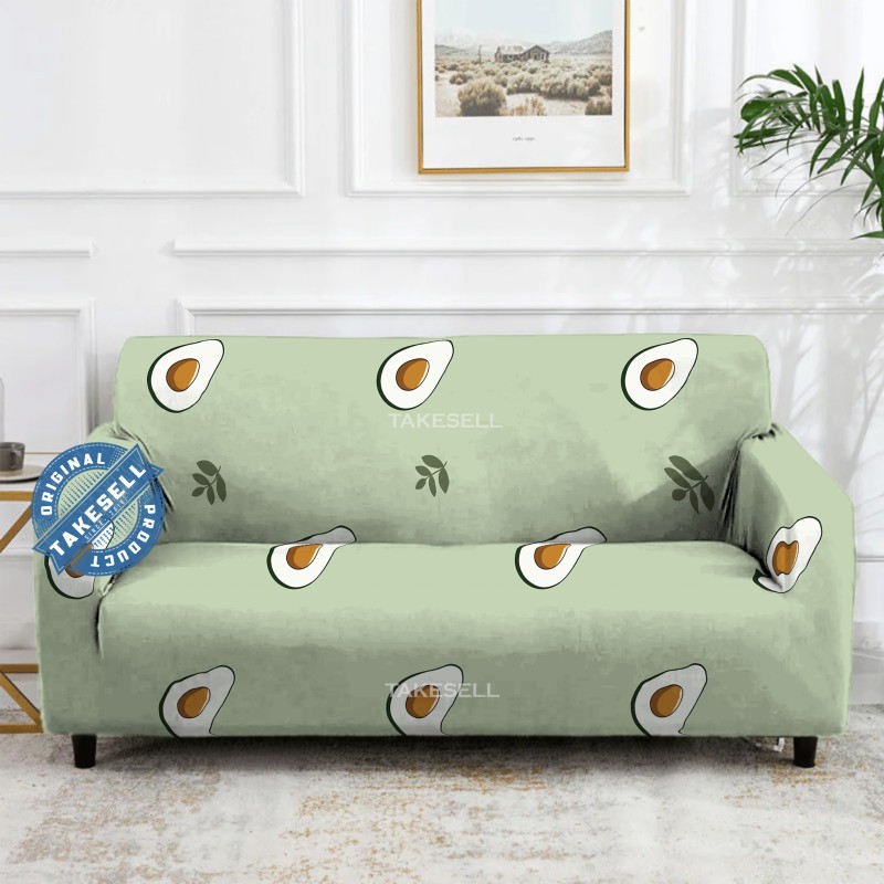 Fun & Trendy Avocado Print Stretch Sofa Cover