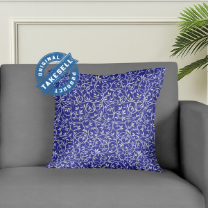 5 Psc specific pattern is a navy blue color with a white cushion cover.