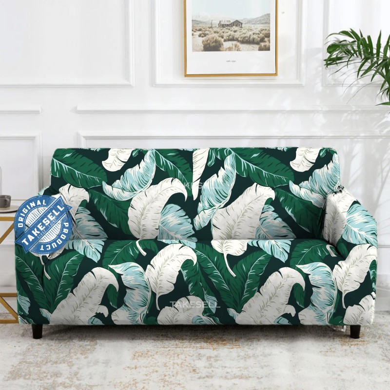 Tropical Banana Leaf Print Sofa Cover