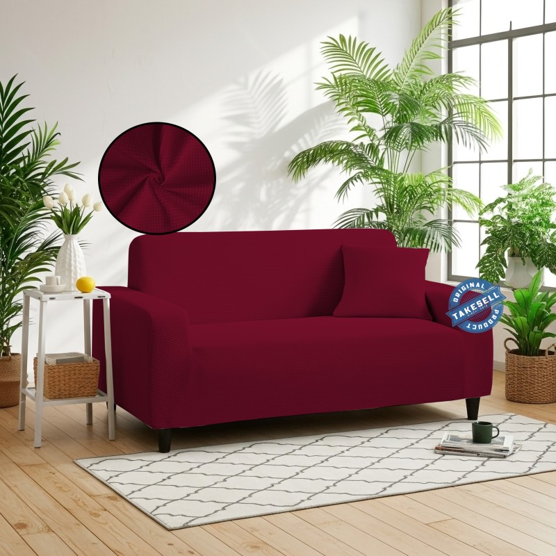 Buy Best Quality Maroon HoneyComb Sofa Cover
