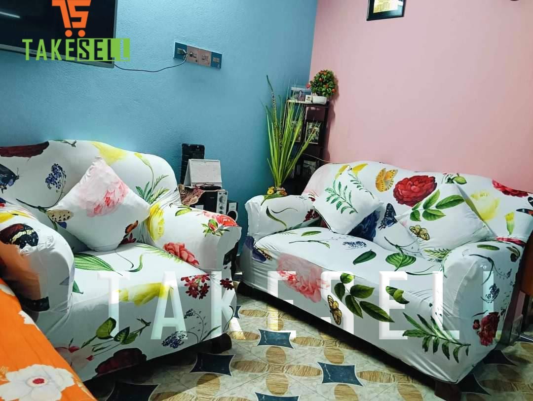 New China Print Sofa Cover.