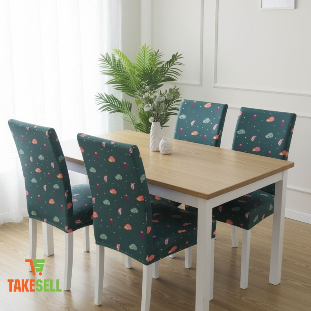 Whimsical Confetti Print Stretch Chair Cover