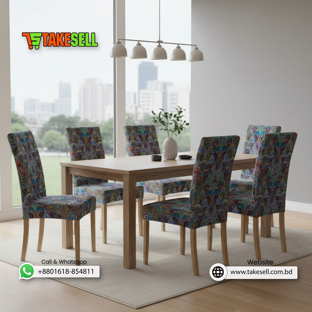 Eclectic Mosaic Triangle Print Stretch Chair Cover