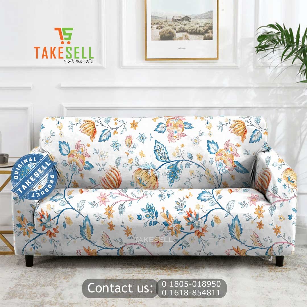 Prestigious Peach China Print Sofa Cover