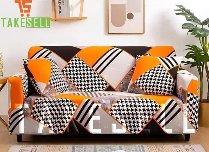 Stitch China Print Sofa Cover (2+2+1)