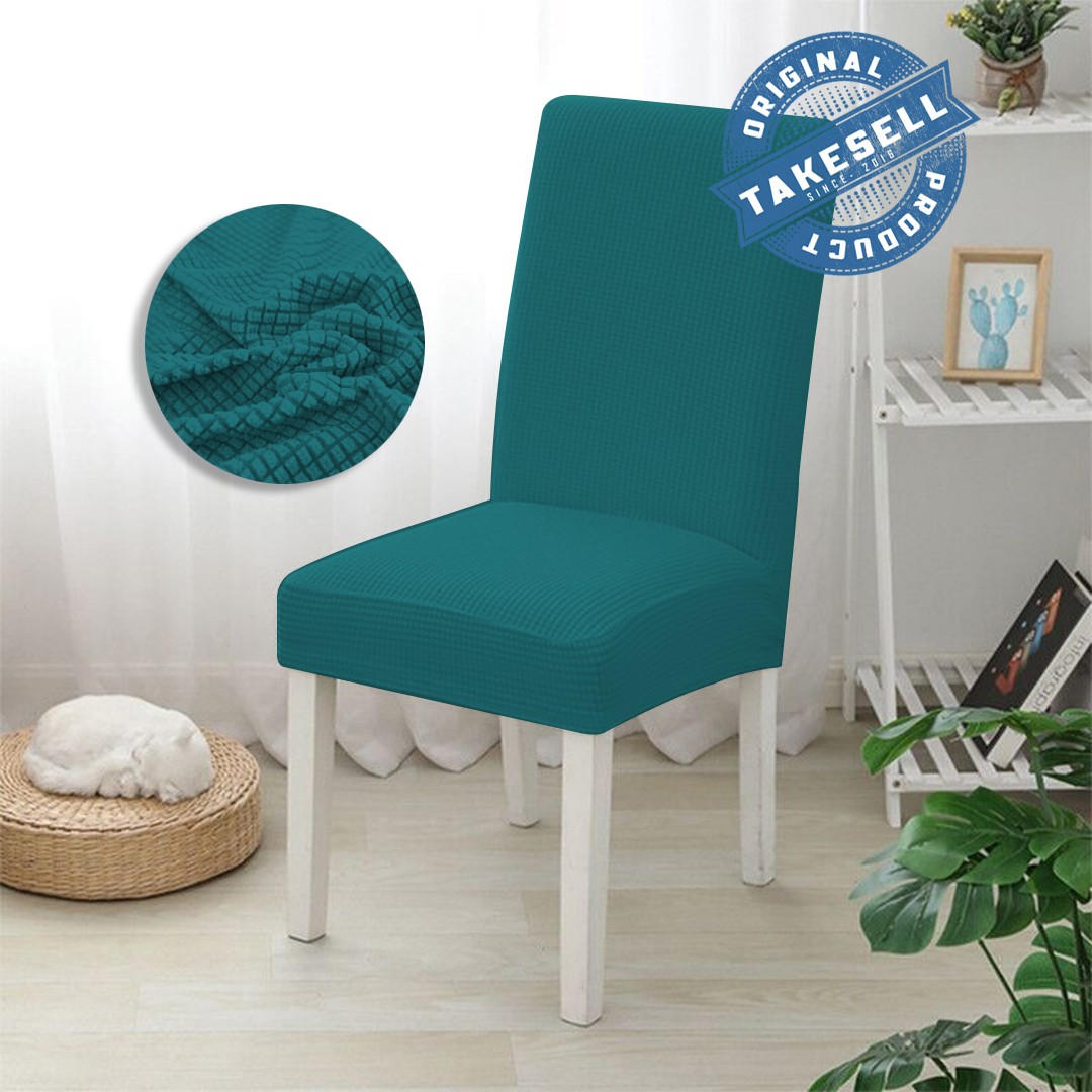 Sea-Green Honeycomb Chair Cover | Refreshing & Chic