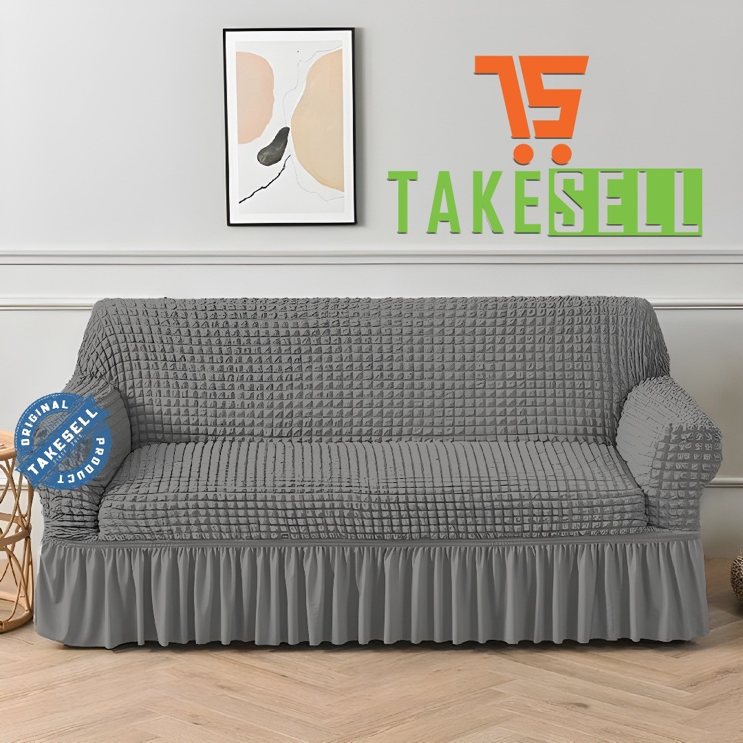 Turkey light gray color Sofa Cover with Frill