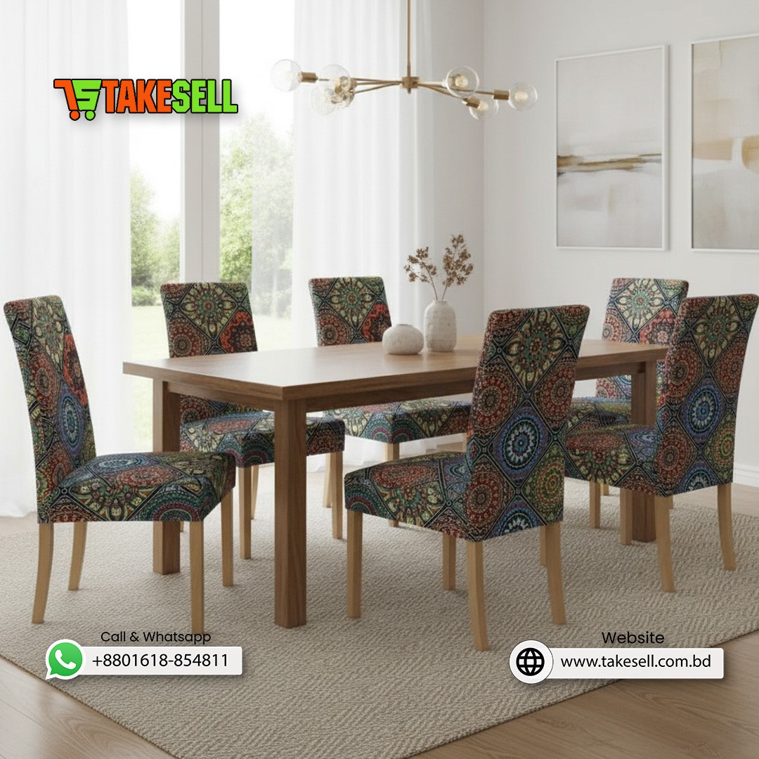 Bohemian Mandala Patchwork Print Stretch Chair Cover