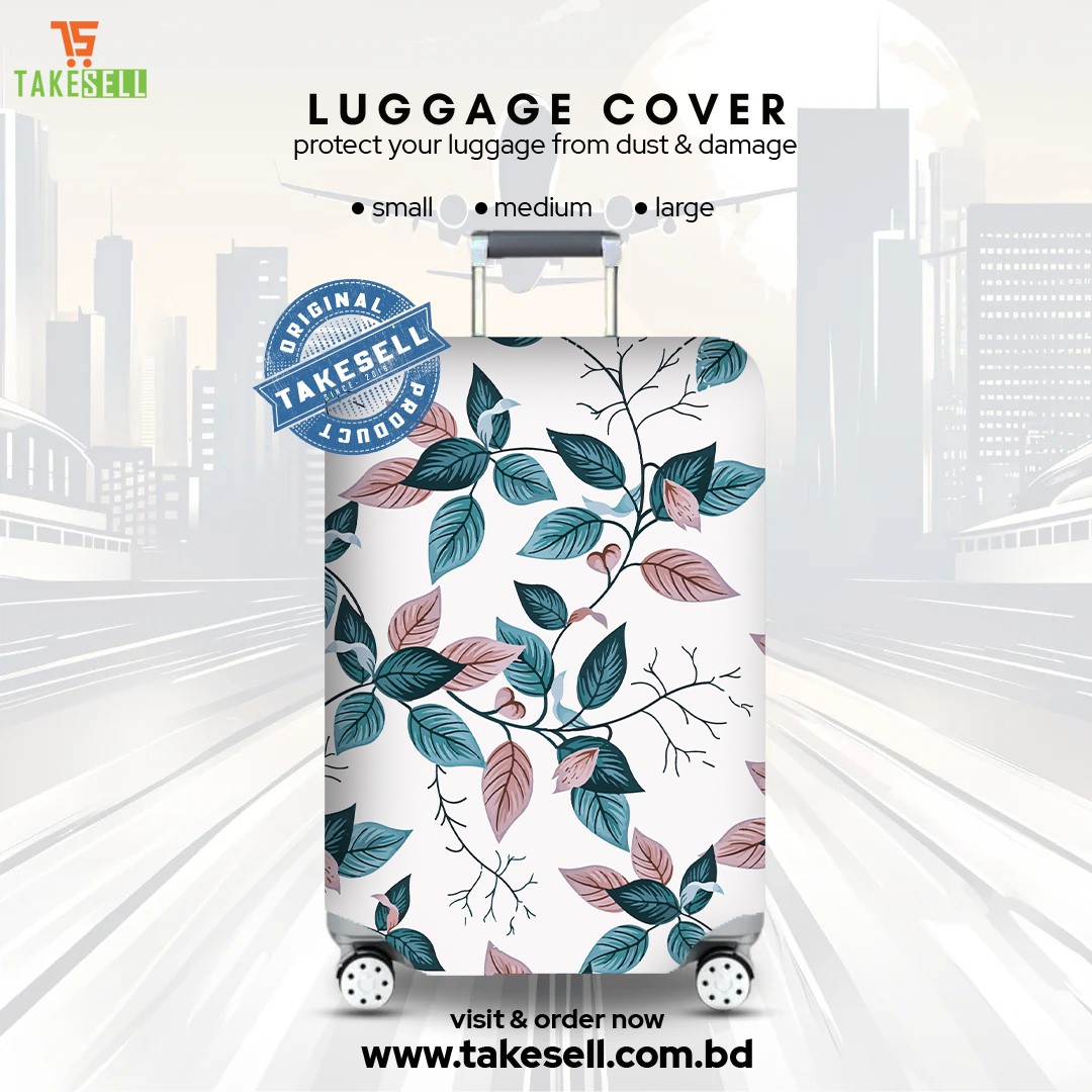 Dusty Rose Vine Luggage Cover