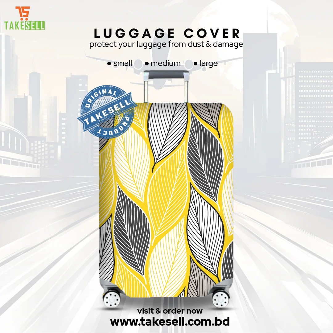 Zesty High-Contrast Foliage Luggage Cover