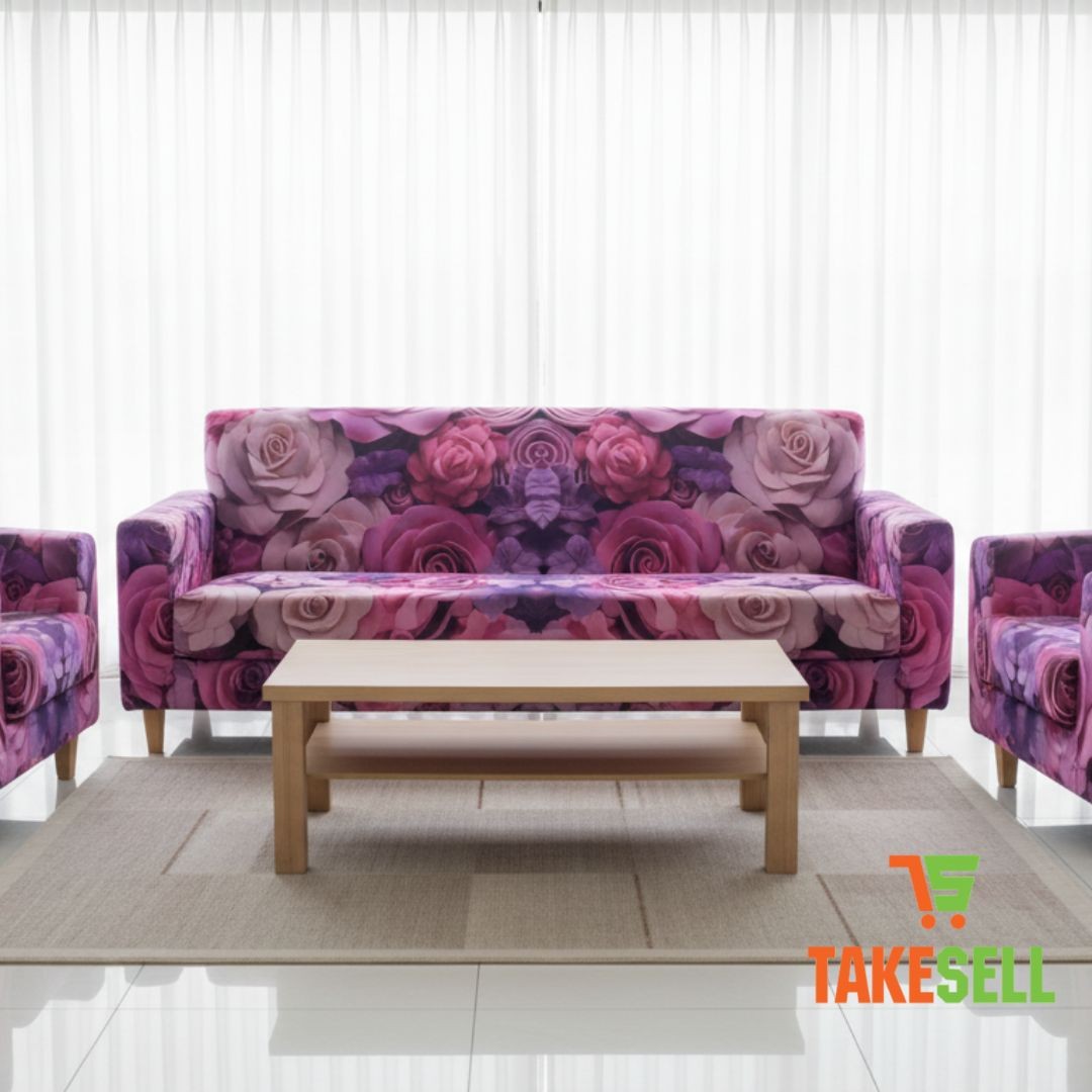 Velvet Rose Kaleidoscope Sofa Cover 2+2+1