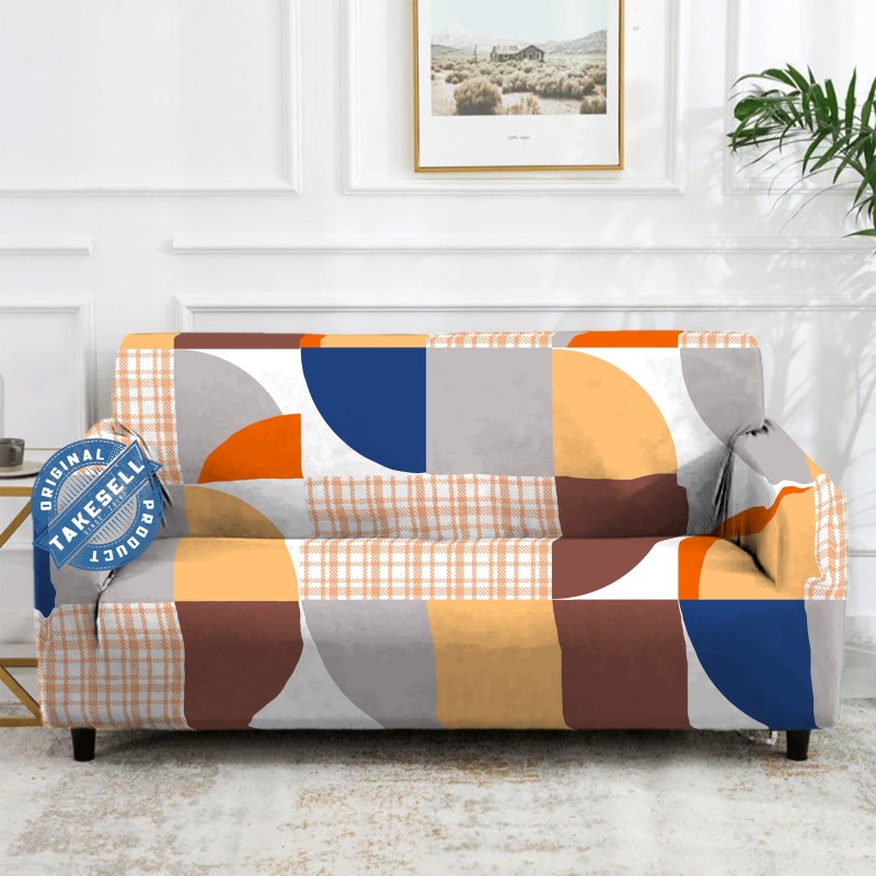 Modern Geometric Patchwork Sofa Cover