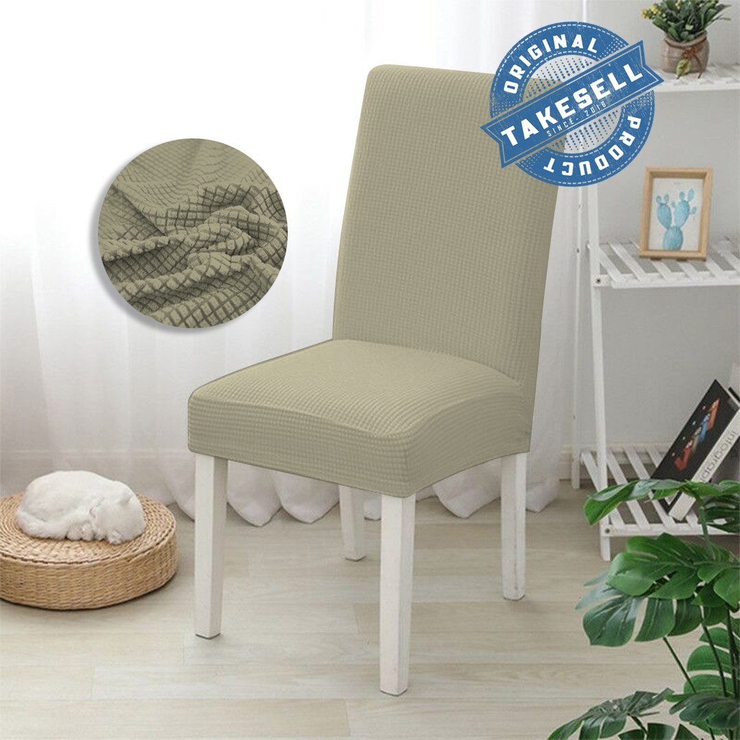 Cream Dream Honeycomb Chair Cover | Subtle Elegance