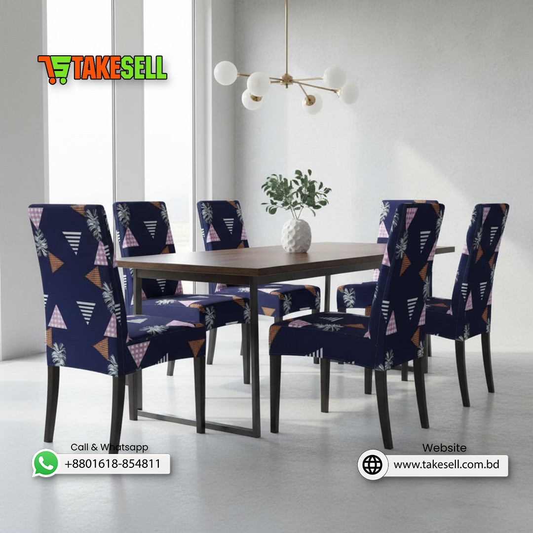 Geo-Pop Stretch Dining Chair Cover