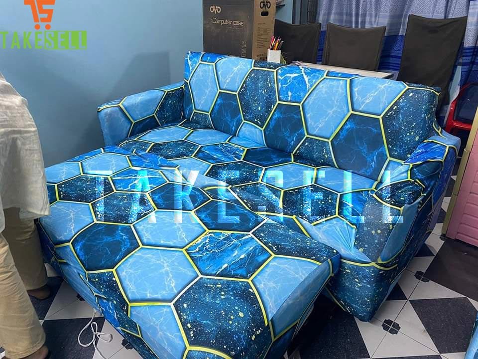 Sofa Cover China print Stich fabric 2+2+1+1= 6