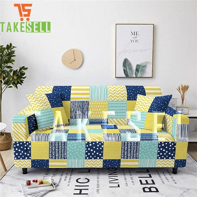 Premium Quality China Print Sofa Cover (3+2+1)